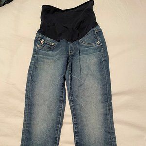 AG Maternity Skinny Jeans, Dark Wash, Front Panel, Size 26R